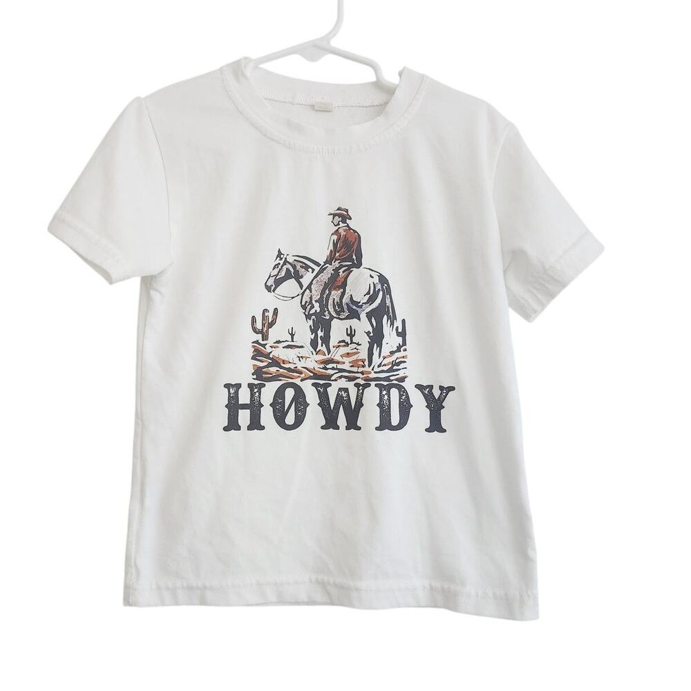 4/5 Howdy cowboy cotton tee